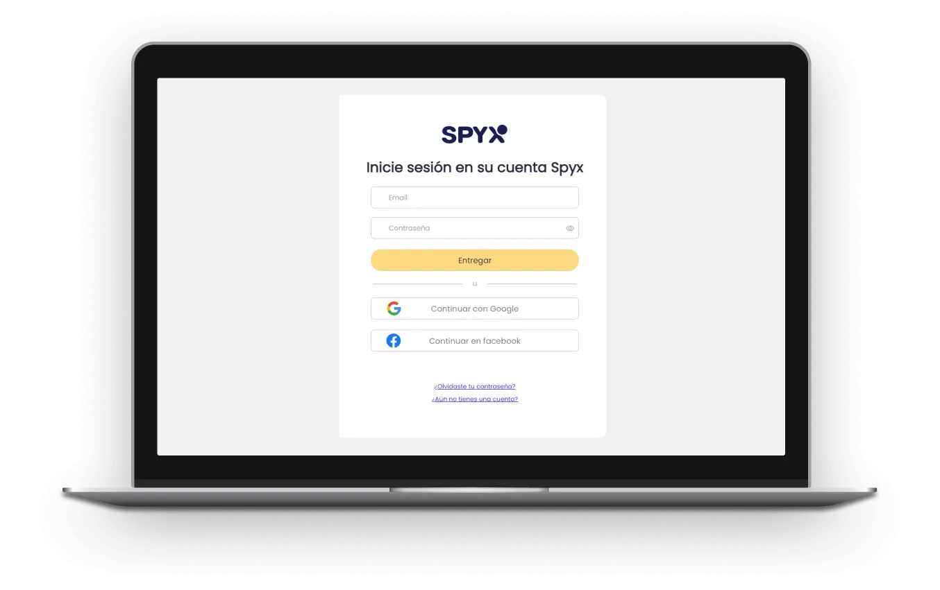 Choose your usual email as your account, set a password and register a spyx account.